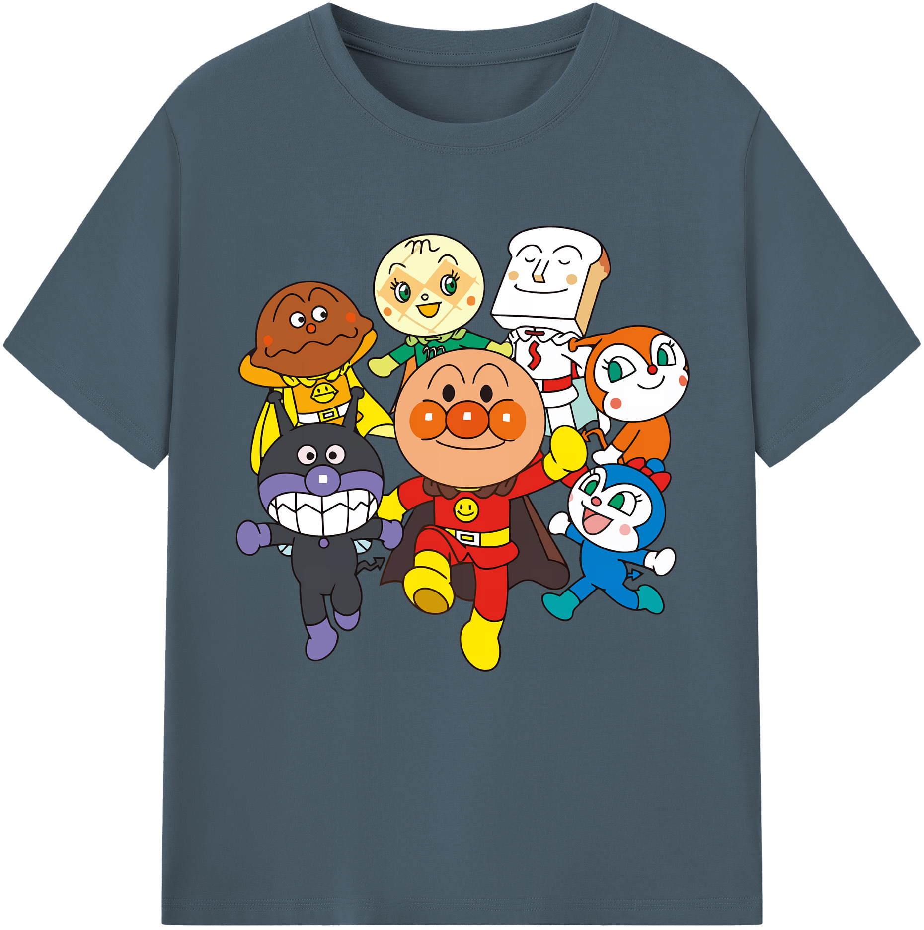 （画像用） アンパンマン Anpanman 綿100％半袖Tシャツ（フロントプリント）